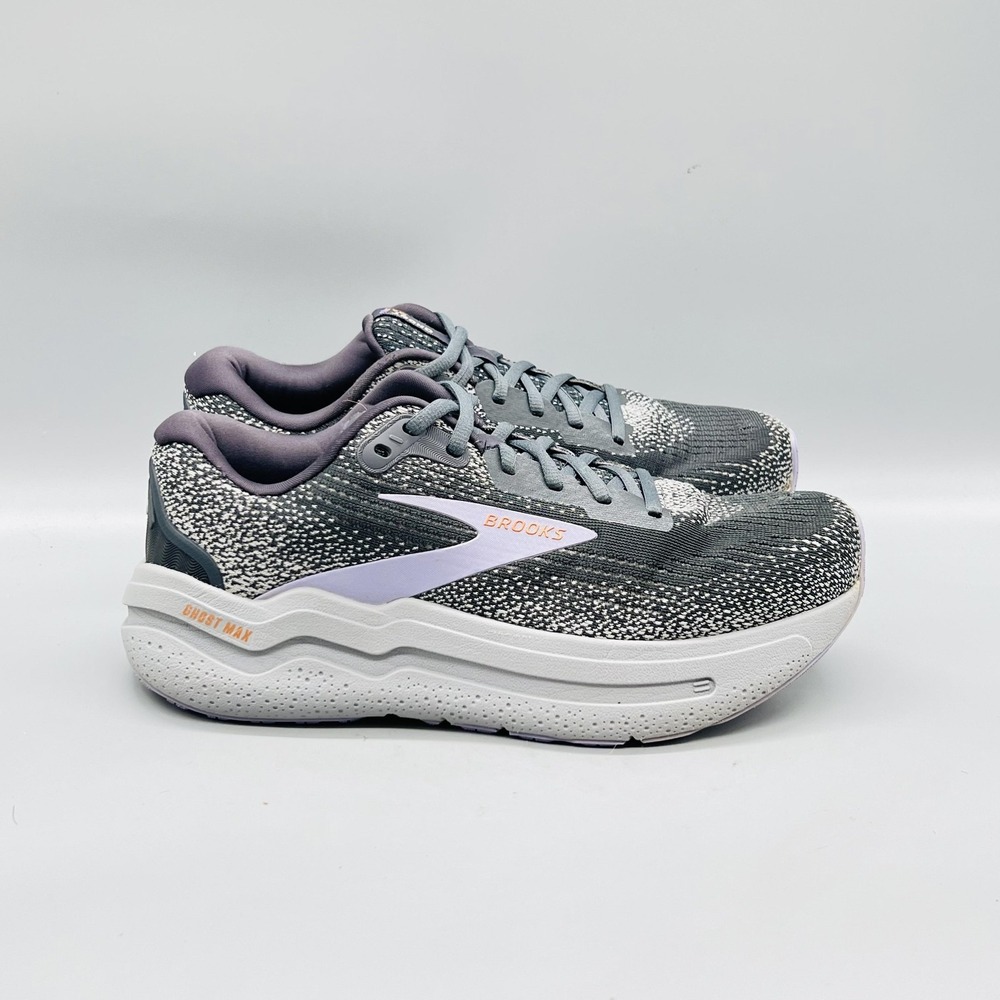 Brooks Shoes Womens 8 Gray Mesh Ghost Max Running Athletic Sneakers Comfort